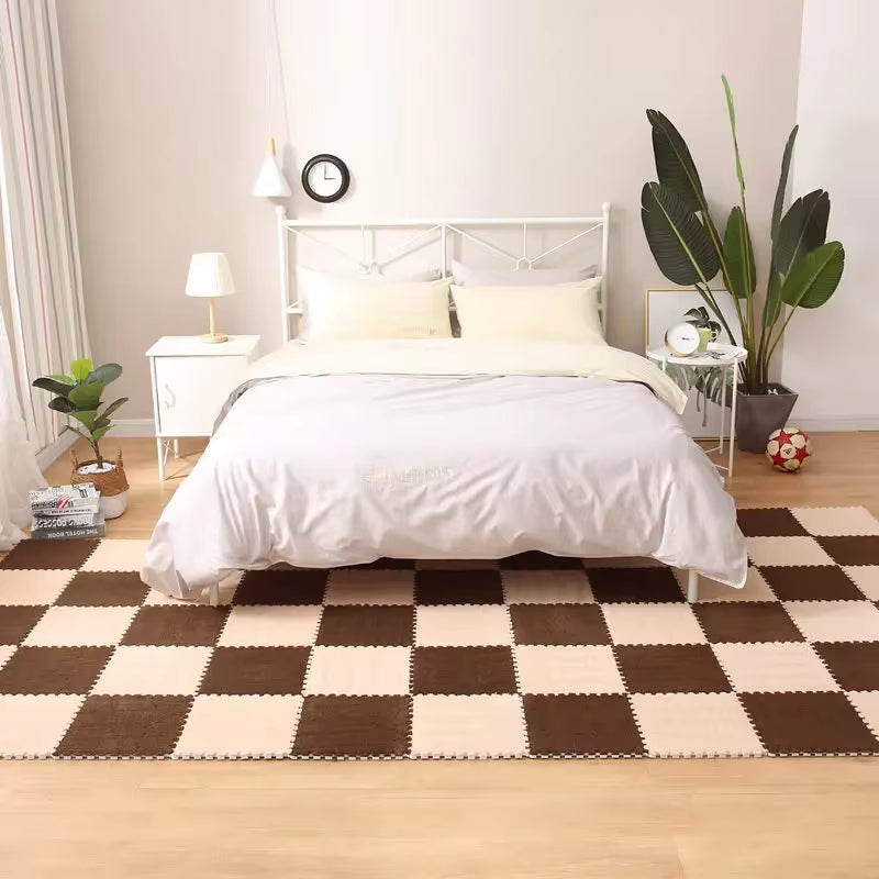 10Pcs Soft Plush Children'S Mat Baby Play Mat Baby Toys Eva Foam Puzzle Carpet in Children'S Room Keep Warm Playmat 30*30*1CM