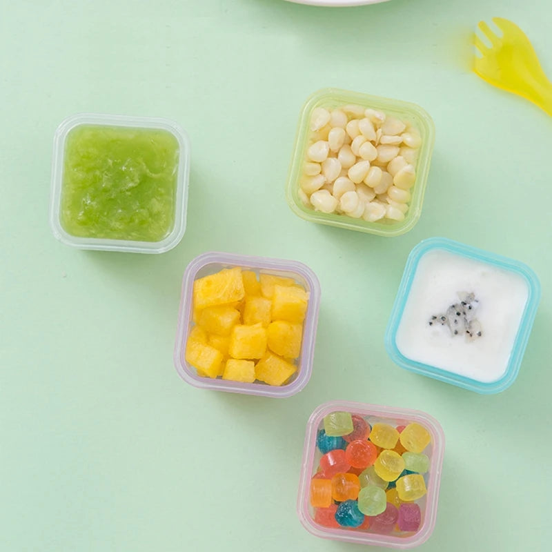 4 Pcs/Set 60Ml Baby Milk Powder Food Container Infant Snacks Feeding Storage Portable Food Freezer Fresh Cup