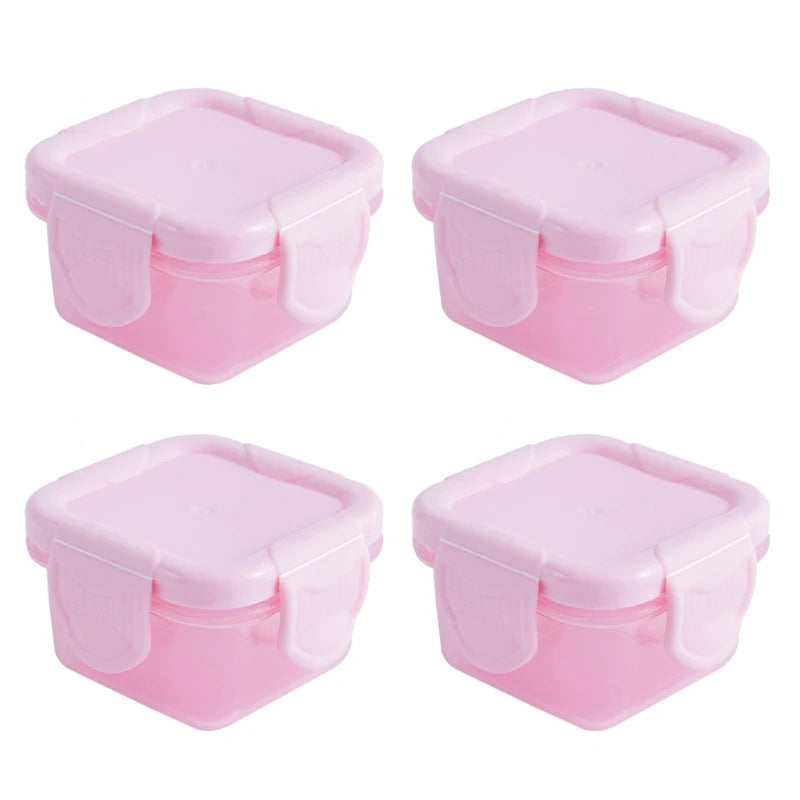 4 Pcs/Set 60Ml Baby Milk Powder Food Container Infant Snacks Feeding Storage Portable Food Freezer Fresh Cup