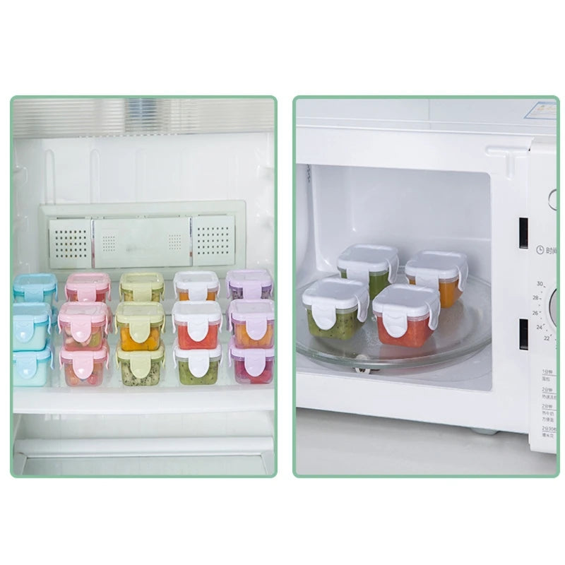 4 Pcs/Set 60Ml Baby Milk Powder Food Container Infant Snacks Feeding Storage Portable Food Freezer Fresh Cup