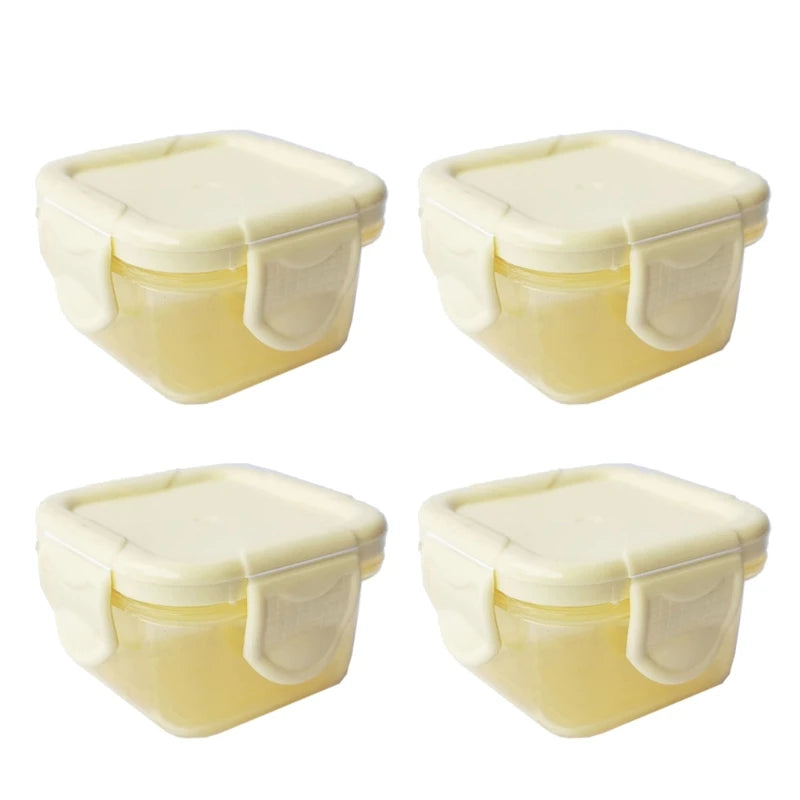 4 Pcs/Set 60Ml Baby Milk Powder Food Container Infant Snacks Feeding Storage Portable Food Freezer Fresh Cup