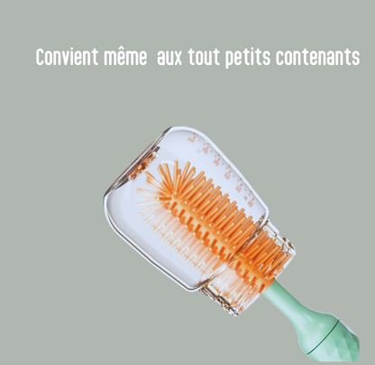 Brosse Électrique Rotative 360° en Silicone pour Biberons et Tétines – Nettoyage Facile & Rechargeable