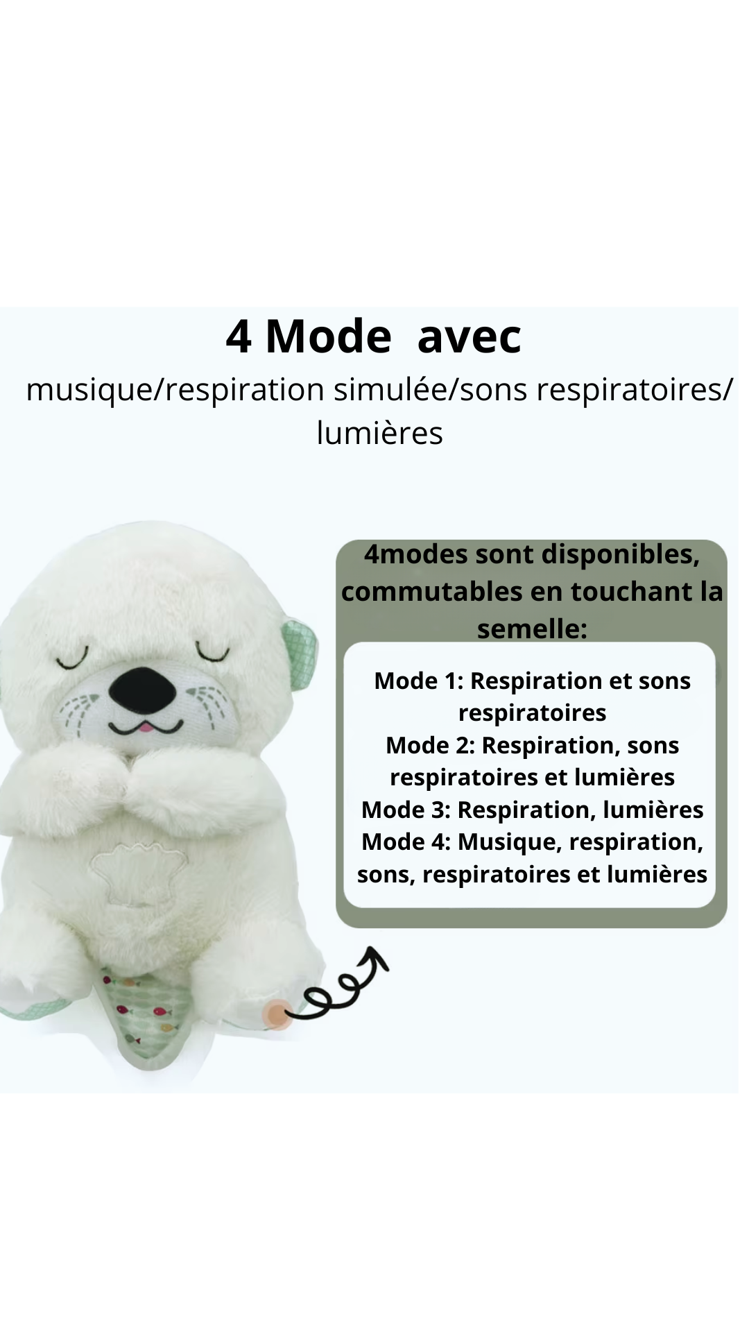 Peluche Respiration Apaisante pour Bébé – Confort et Eveil Sensoriel
