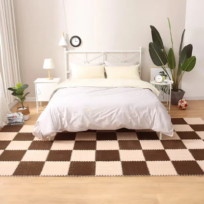 10Pcs Soft Plush Children'S Mat Baby Play Mat Baby Toys Eva Foam Puzzle Carpet in Children'S Room Keep Warm Playmat 30*30*1CM
