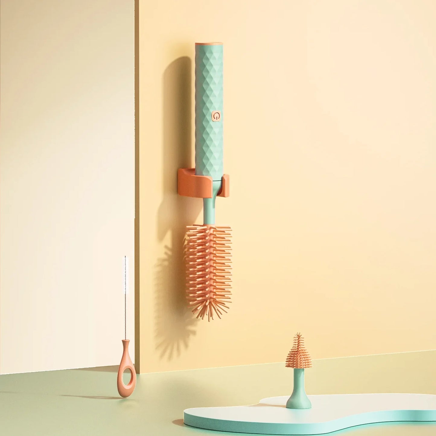 Brosse Électrique Rotative 360° en Silicone pour Biberons et Tétines – Nettoyage Facile & Rechargeable