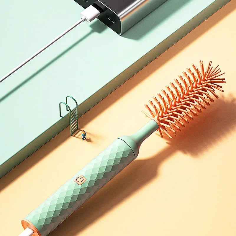 Brosse Électrique Rotative 360° en Silicone pour Biberons et Tétines – Nettoyage Facile & Rechargeable